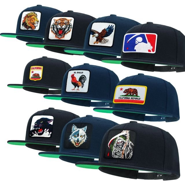 TilgoMedal Farm and Wild Animal 3D Embroidered Badge Snapback Hat