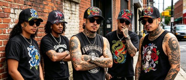 Tilgomedal Black Denim Heavy Large 3D Embroidered Baseball Cap,100% Cotton Metal Embossed Top Button Adjustable D‑Ring Hat For Tattoo Streetwear Lovers