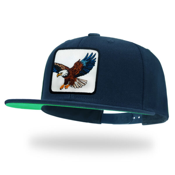 Tilgomedal Farm & Wild Animal 3D Embroidered Badge Snapback Hat, Wool Flat Brim Streetwear Baseball Cap Unisex
