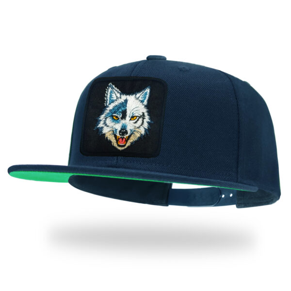 Tilgomedal Farm & Wild Animal 3D Embroidered Badge Snapback Hat, Wool Flat Brim Streetwear Baseball Cap Unisex