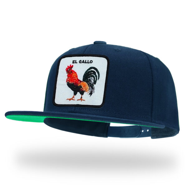 Tilgomedal Farm & Wild Animal 3D Embroidered Badge Snapback Hat, Wool Flat Brim Streetwear Baseball Cap Unisex