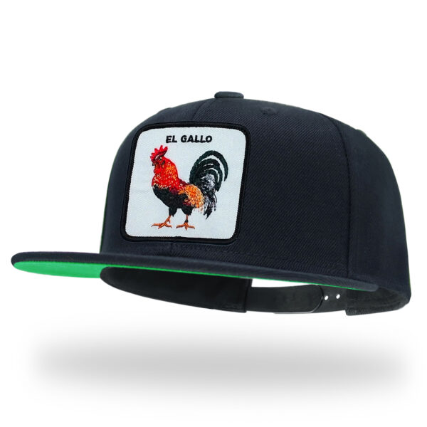 Tilgomedal Farm & Wild Animal 3D Embroidered Badge Snapback Hat, Wool Flat Brim Streetwear Baseball Cap Unisex