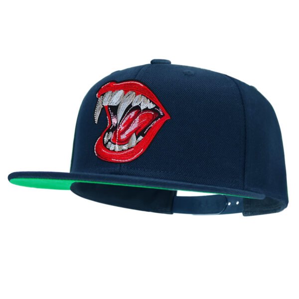 Skeleton Heart Embroidered Snapback Hat