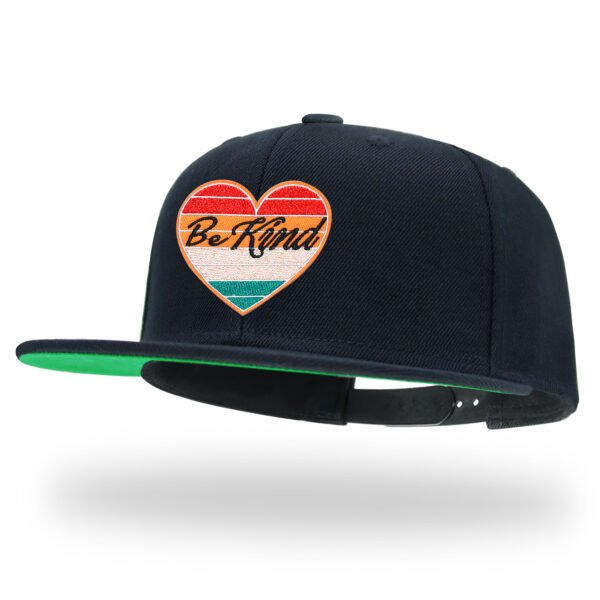 Skeleton Heart Embroidered Snapback Hat