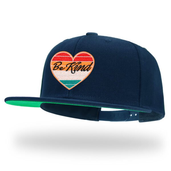 Skeleton Heart Embroidered Snapback Hat