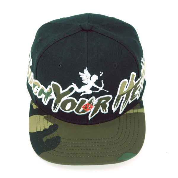 Tilgomedal Limited Flat Bill Camo Snapback Hat, Touch Your Heart Embroidery, 3D THE SPORT DAY Badge Baseball Cap For Outdoor Hunting Hiking Adventure Military Gear