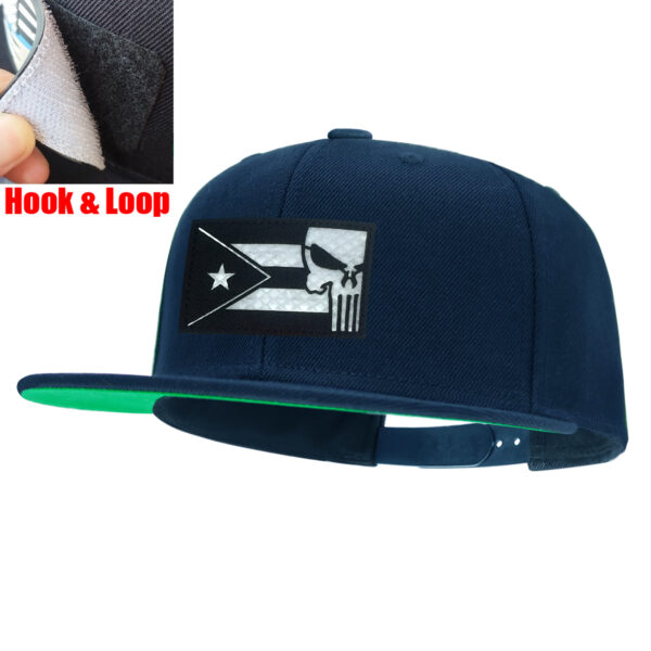 Tilgomedal National Flag Removable Hook‑Loop Badge Flat Bill Snapback Hat