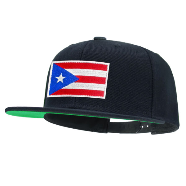Tilgomedal National Flag Removable Hook‑Loop Badge Flat Bill Snapback Hat
