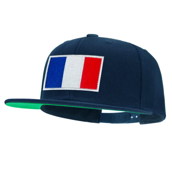 Tilgomedal National Flag Removable Hook‑Loop Badge Flat Bill Snapback Hat