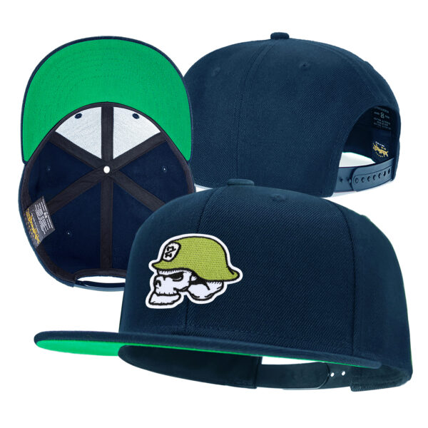 Skull Embroidery Flat Bill Snapback Hat for Men Gothic Streetwear Baseball Caps