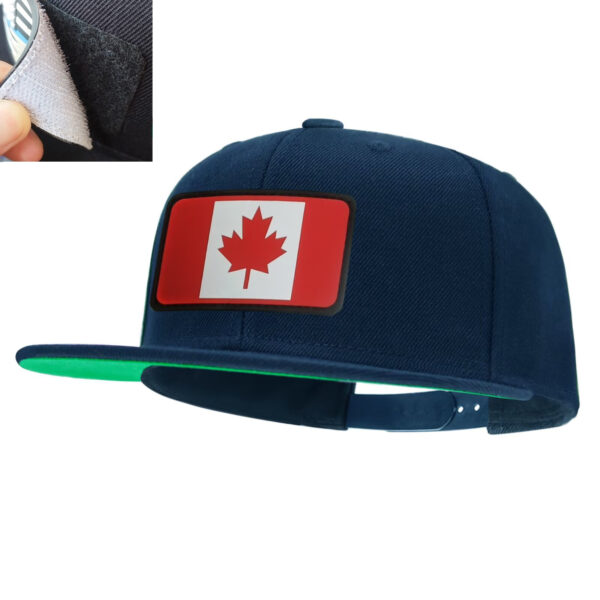 Tilgomedal National Flag Removable Hook‑Loop Badge Flat Bill Snapback Hat