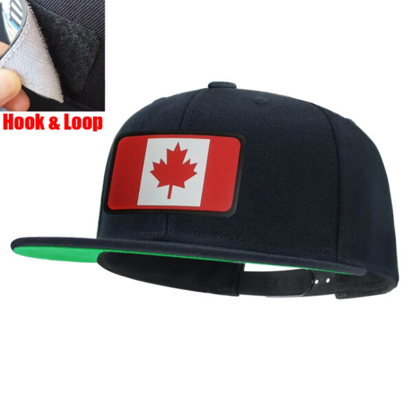 Tilgomedal National Flag Removable Hook‑Loop Badge Flat Bill Snapback Hat