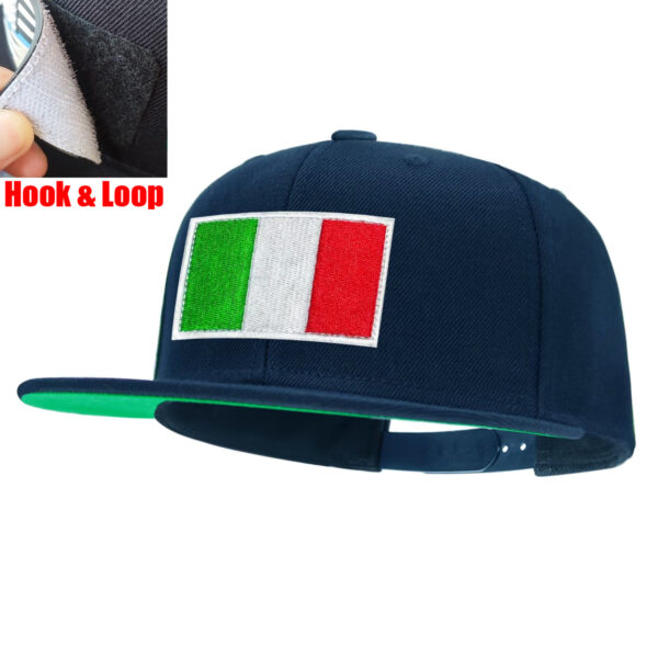 Tilgomedal National Flag Removable Hook‑Loop Badge Flat Bill Snapback Hat