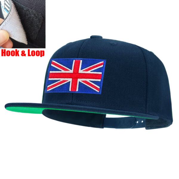 Tilgomedal National Flag Removable Hook‑Loop Badge Flat Bill Snapback Hat