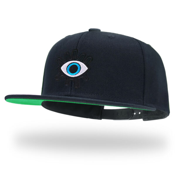 Skull Embroidery Snapback Hat Gothic Streetwear Flat Bill Baseball Caps for Men