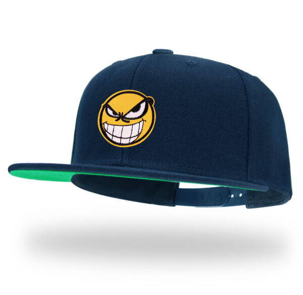 Skull Embroidery Snapback Hat Gothic Streetwear Flat Bill Baseball Caps for Men