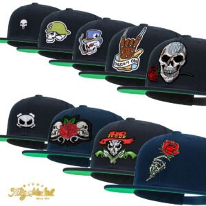 Skull Embroidery Gothic Snapback Hat