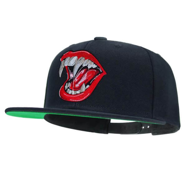 Skeleton Heart Embroidered Snapback Hat