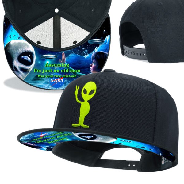 TilgoMedal Reaper Skull Alien Snapback Hats for Men | Wool Flat Bill Baseball Caps for Women