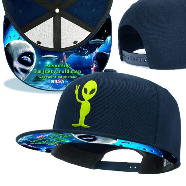 TilgoMedal Reaper Skull Alien Snapback Hats for Men | Wool Flat Bill Baseball Caps for Women