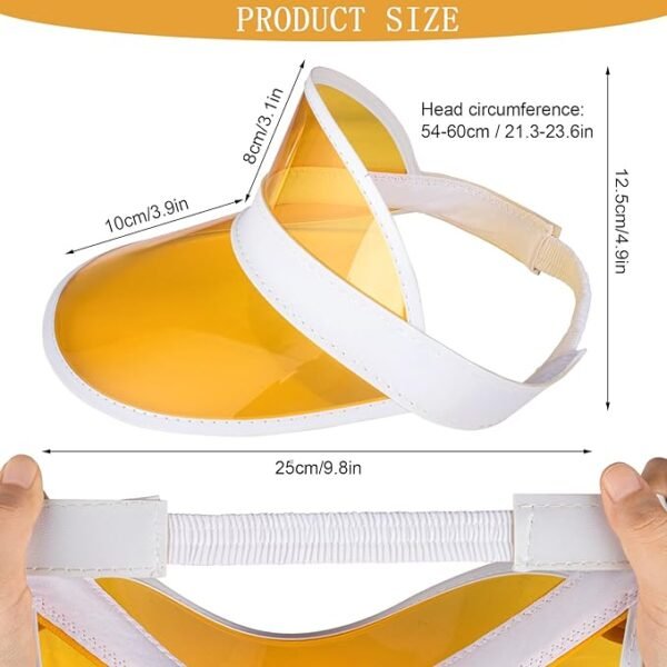 10 Pack Candy Color Transparent Sun Visor Hat